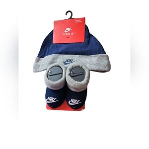 Nike Baby Hat and Booties Set